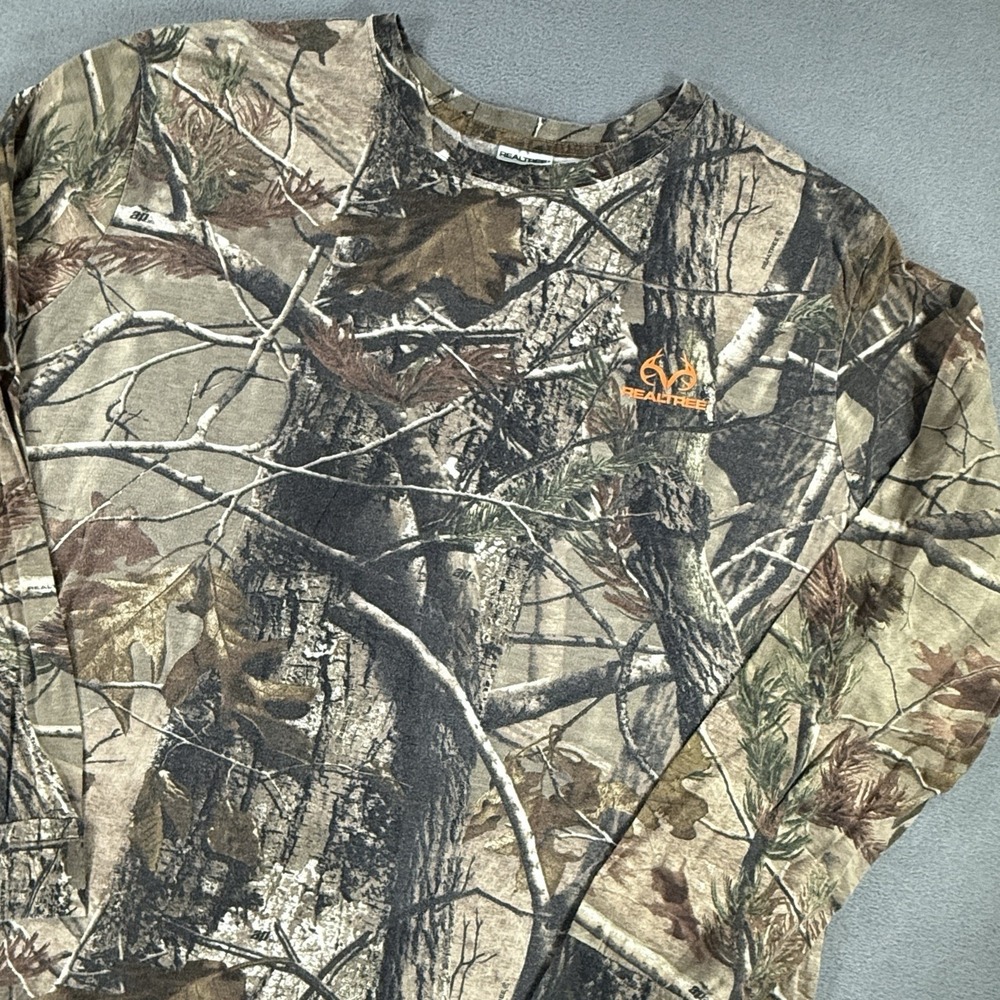 Realtree Shirt Mens 3XL Brown Camouflage Hunting Camo Long Sleeve
